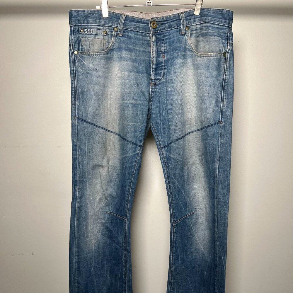 Zara Man Jeanswear Young Division Relaxed Fit Light Blue Denim Jeans Mens